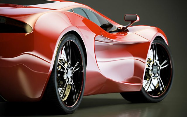 A high-end luxury vehicle undergoing specialized PDR services."