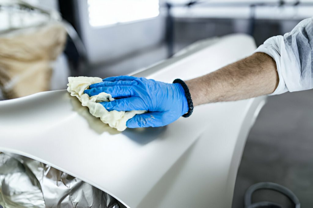 "A car covered in hail damage and weather-related wear."